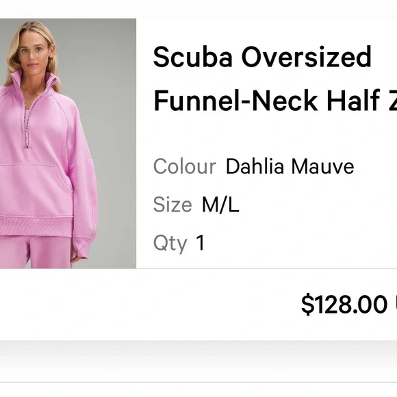 Lululemon Scuba Oversized Funnel Neck Half Zip - Picture 4 of 4